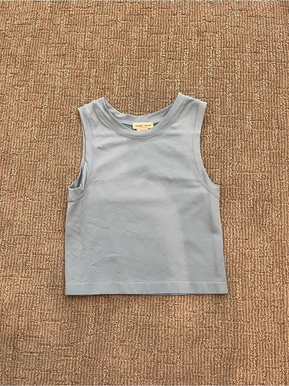 Moa Moa Light Blue Cropped Tank Top